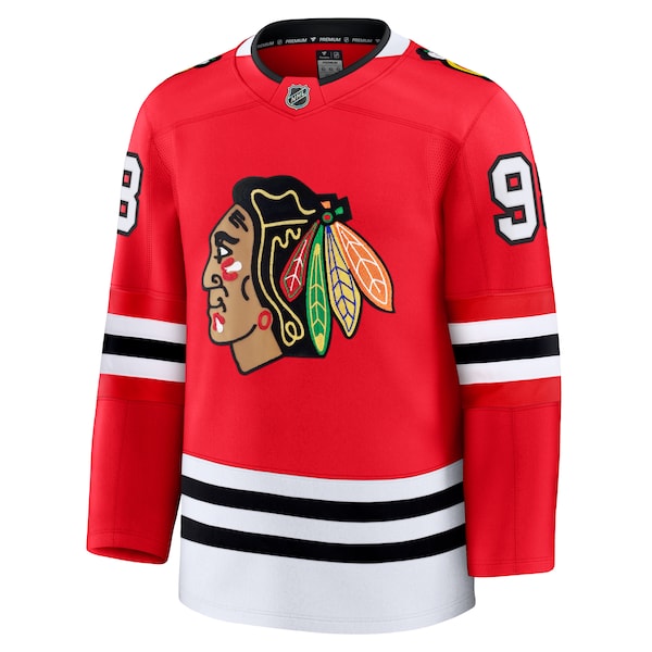 Connor Bedard Chicago Blackhawks Home Premium Jersey - Red/White - Image 3