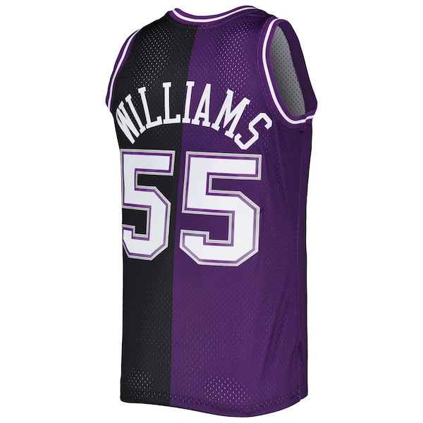 Jason Williams Sacramento Kings Hardwood Classics 2000/01 Split Swingman Jersey - Purple/Black - Image 3