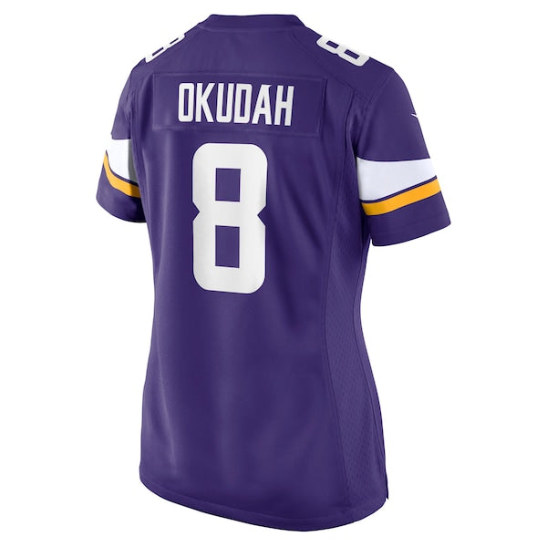 Jeff Okudah Minnesota Vikings Nike Women's Team Game Jersey - Purple - Image 3