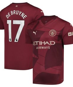 Kevin De Bruyne Manchester City Puma 2024/25 Third Replica Player Jersey - Burgundy