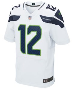 Alternative view of 12s Seattle Seahawks Nike Elite Jersey - White