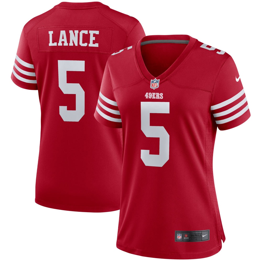 Trey Lance San Francisco 49ers Nike Women's Player Jersey - White/Scarlet - Image 3