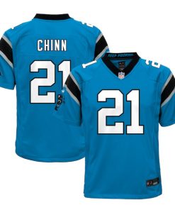 Alternative view of Jeremy Chinn Carolina Panthers Nike Youth Game Jersey - Blue/Black/White