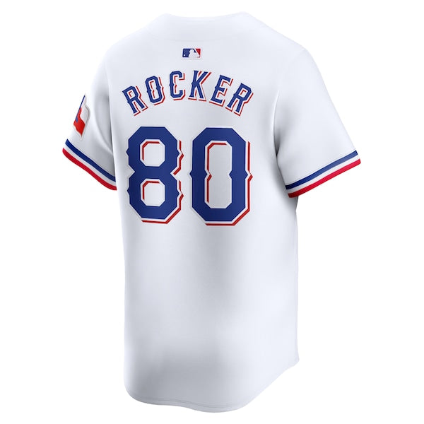 Kumar Rocker Texas Rangers Nike Home Limited Player Jersey - White - Image 3