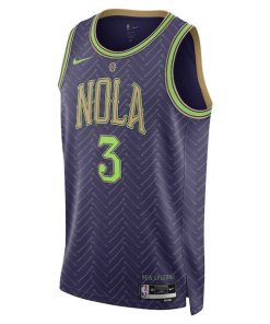Alternative view of CJ McCollum New Orleans Pelicans Nike Unisex 2024/25 Swingman Player Jersey - City Edition - Purple