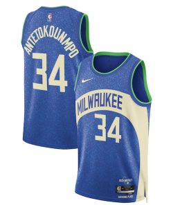Giannis Antetokounmpo Milwaukee Bucks Nike Unisex 2023/24 Swingman Jersey - Blue - City Edition
