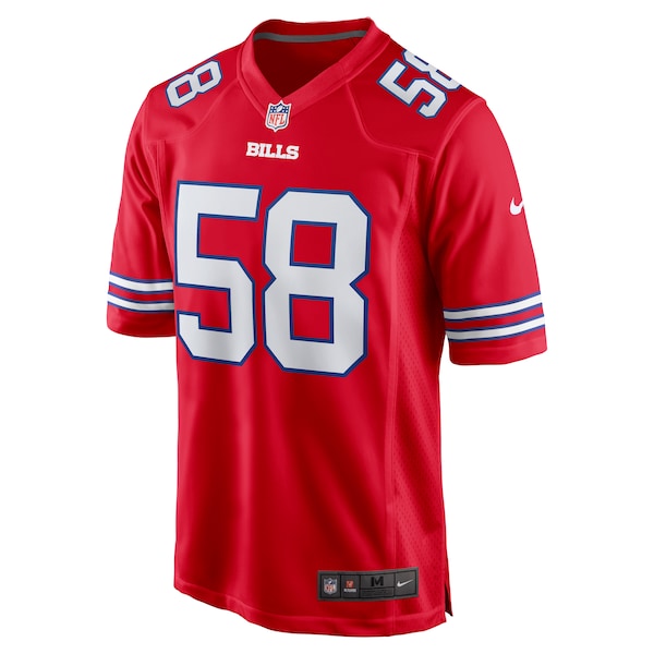 Matt Milano Buffalo Bills Nike Alternate Game Jersey - Red/Royal - Image 3