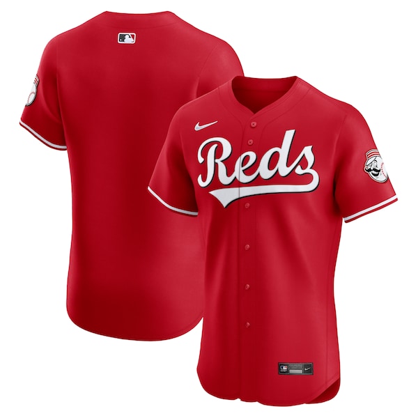Cincinnati Reds Nike Alternate Vapor Premier Elite Patch Jersey - Red - Image 2