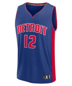 Alternative view of Tim Hardaway Jr. Detroit Pistons  Fast Break Replica Player Jersey - Icon Edition - Blue