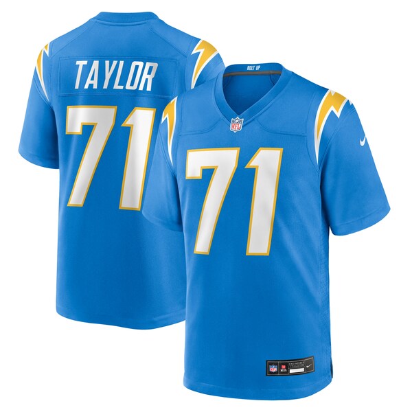 Branson Taylor Los Angeles Chargers Nike Team Game Jersey - Powder Blue - Image 2