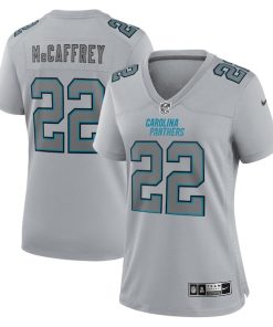 Christian McCaffrey Carolina Panthers Nike Women's Atmosphere Fashion Game Jersey - Gray