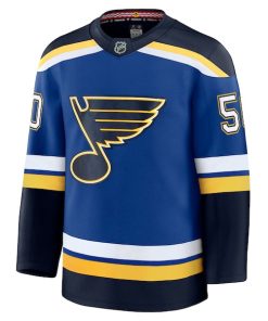Alternative view of Jordan Binnington St. Louis Blues  Home Premium Jersey - Blue