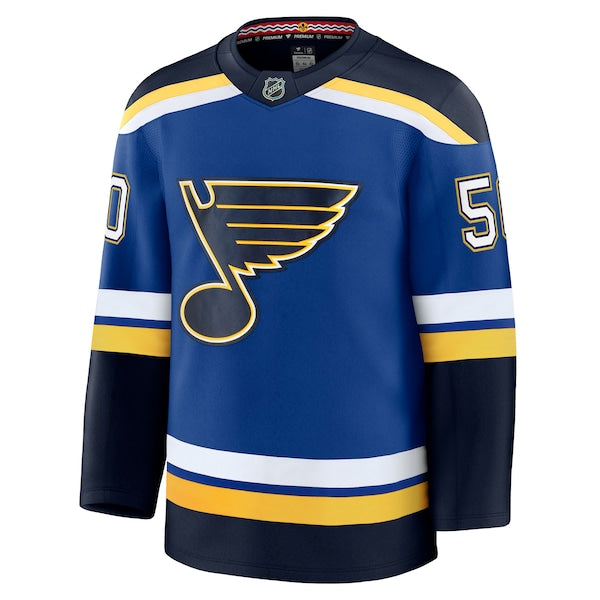 Jordan Binnington St. Louis Blues Home Premium Jersey - Blue - Image 2