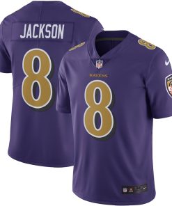 Lamar Jackson Baltimore Ravens Nike Color Rush Limited Player Jersey - Purple