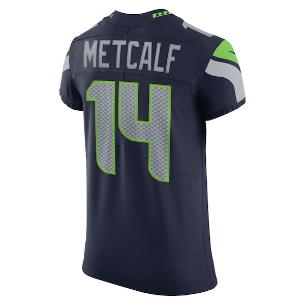 DK Metcalf Seattle Seahawks Nike Vapor Elite Player Jersey - College Navy/Neon Green - Image 4