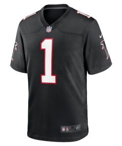 Alternative view of Dirty Birds Atlanta Falcons Nike Throwback Game Jersey - Black