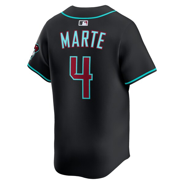 Ketel Marte Arizona Diamondbacks Nike Alternate Limited Jersey - Black/Crimson - Image 4