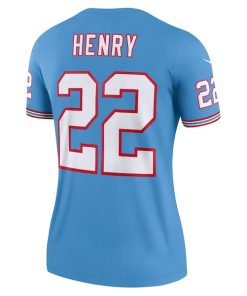 Alternative view of Derrick Henry Tennessee Titans Nike Women's Oilers Throwback Legend Jersey - Light Blue/Navy