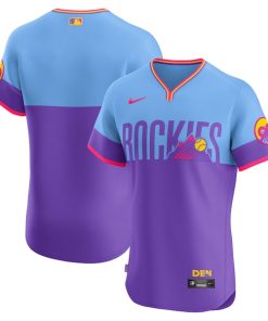 Colorado Rockies Nike 2025 City Connect Elite Jersey - Purple