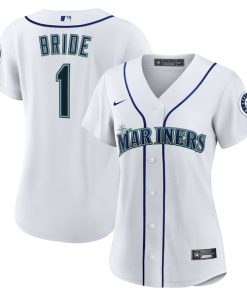 Seattle Mariners Nike Women's #1 Bride Home Replica Jersey - White