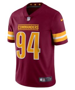 Alternative view of Da'Ron Payne Washington Commanders Nike Vapor Limited Jersey - Burgundy