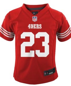 Alternative view of Christian McCaffrey San Francisco 49ers Nike Preschool Player Game Jersey - Scarlet
