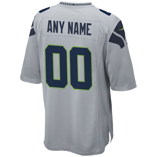 Seattle Seahawks Nike Alternate Custom Game Jersey - Gray - Image 3