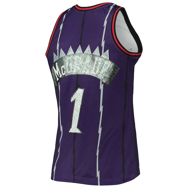 Tracy McGrady Toronto Raptors 1998/99 Hardwood Classics NBA 75th Anniversary Diamond Swingman Jersey - Purple - Image 3