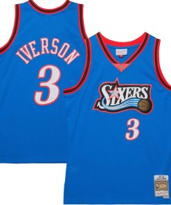 Allen Iverson Philadelphia 76ers Hardwood Classics 1997/98 Tropical Swingman Jersey - Royal