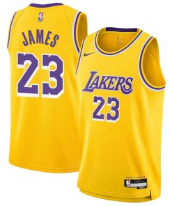 LeBron James Los Angeles Lakers Nike Youth Swingman Jersey - Icon Edition - Gold