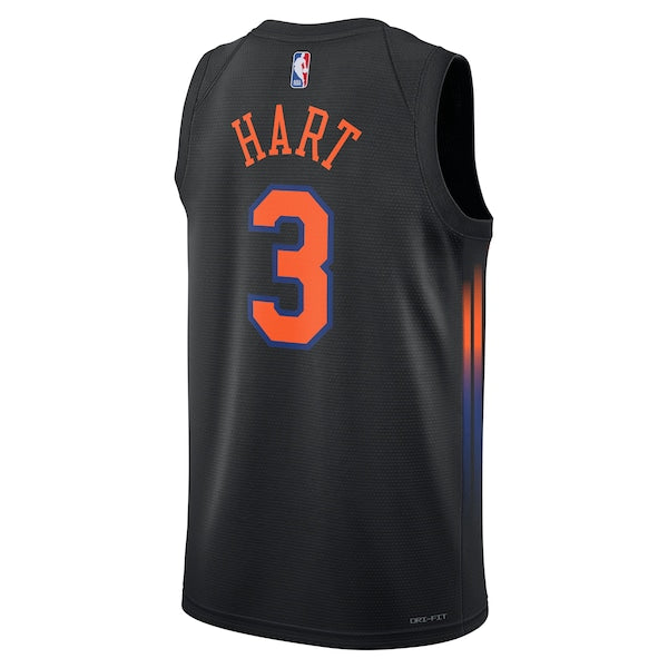 Josh Hart New York Knicks Jordan Brand Unisex Swingman Jersey - Statement Edition - Black - Image 3