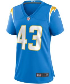 Alternative view of Michael Davis Los Angeles Chargers Nike Women's Game Jersey - Powder Blue