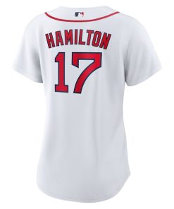 Alternative view of David Hamilton Boston Red Sox Nike Women's Home Replica Jersey - White