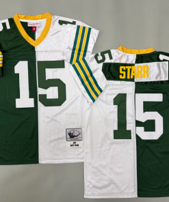 Bart Starr Green Bay Packers Authentic split Throwback Retired Player Jersey