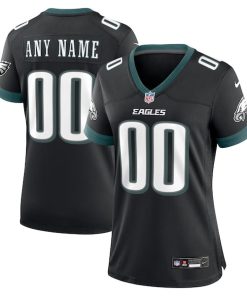 Philadelphia Eagles Nike Women's Alternate Custom Game Jersey - Black