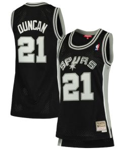 Tim Duncan San Antonio Spurs Women's 1998/99 Hardwood Classics Swingman Jersey - Black