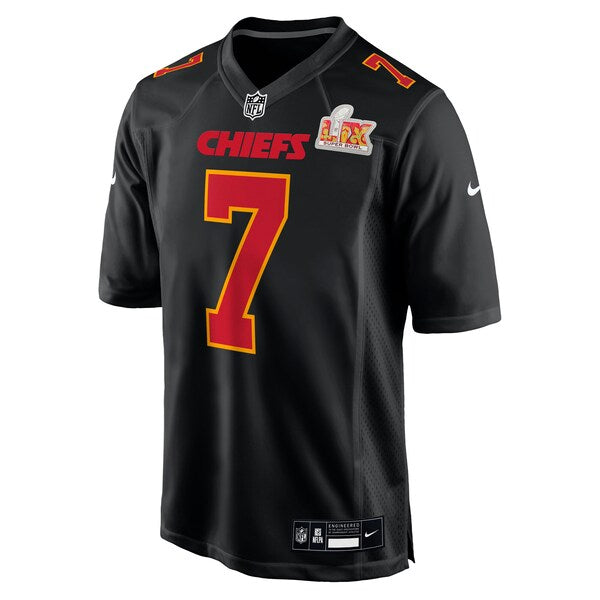 Harrison Butker Kansas City Chiefs Nike Super Bowl LIX Fashion Game Jersey - Carbon Black - Image 2