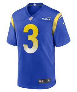 Alternative view of Cam Akers Los Angeles Rams Nike Game Jersey - Royal