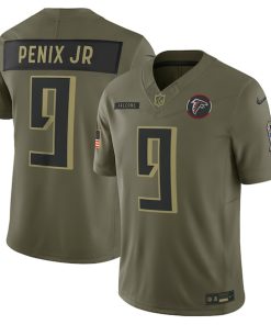 Michael Penix Jr. Atlanta Falcons Nike 2025 Salute to Service Limited Jersey - Olive