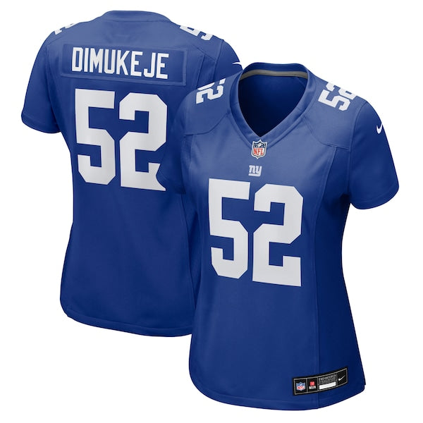 Victor Dimukeje New York Giants Nike Women's Team Game Jersey - Royal