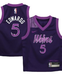 Anthony Edwards Minnesota Timberwolves Nike Preschool 2025/26 City Edition Swingman Jersey - Purple