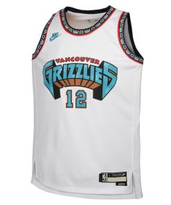 Alternative view of Ja Morant Memphis Grizzlies Nike Youth 2024/25 Swingman Jersey - White - Classic Edition