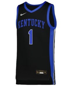 Alternative view of #1 Kentucky Wildcats Nike Youth Icon Replica Basketball Jersey - Black