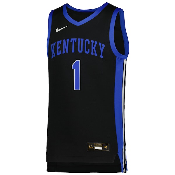 #1 Kentucky Wildcats Nike Youth Icon Replica Basketball Jersey - Black - Image 2