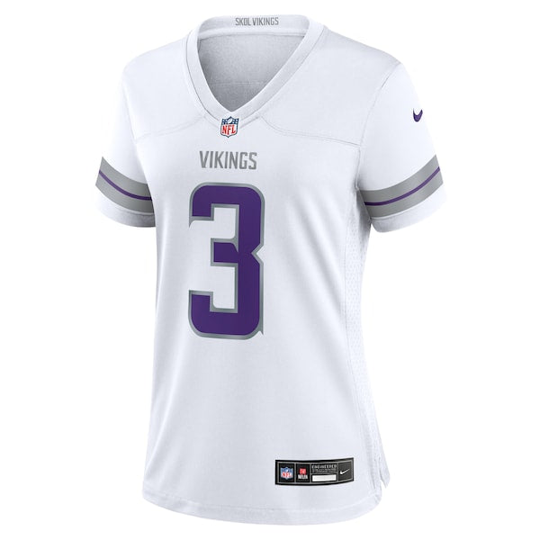 Jordan Addison Minnesota Vikings Nike Women's Alternate Game Player Jersey - White - Image 2