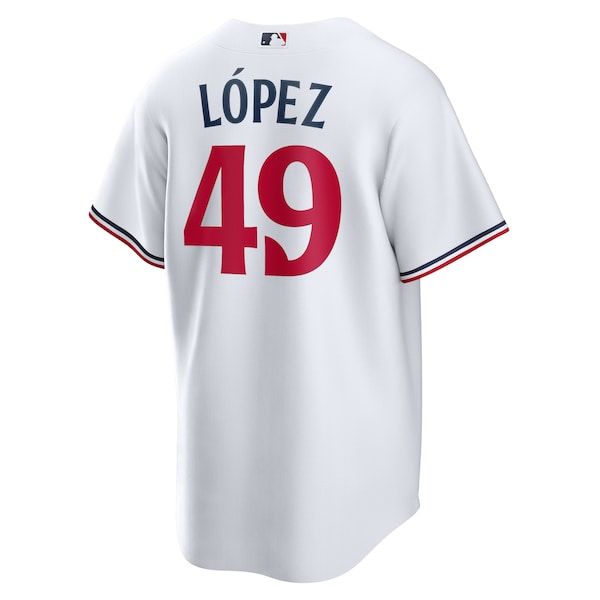 Pablo L¨®pez Minnesota Twins Nike Home Replica Player Jersey - White - Image 3