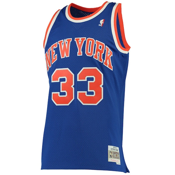 Patrick Ewing New York Knicks 1991/92 Hardwood Classics Swingman Jersey - Blue - Image 6