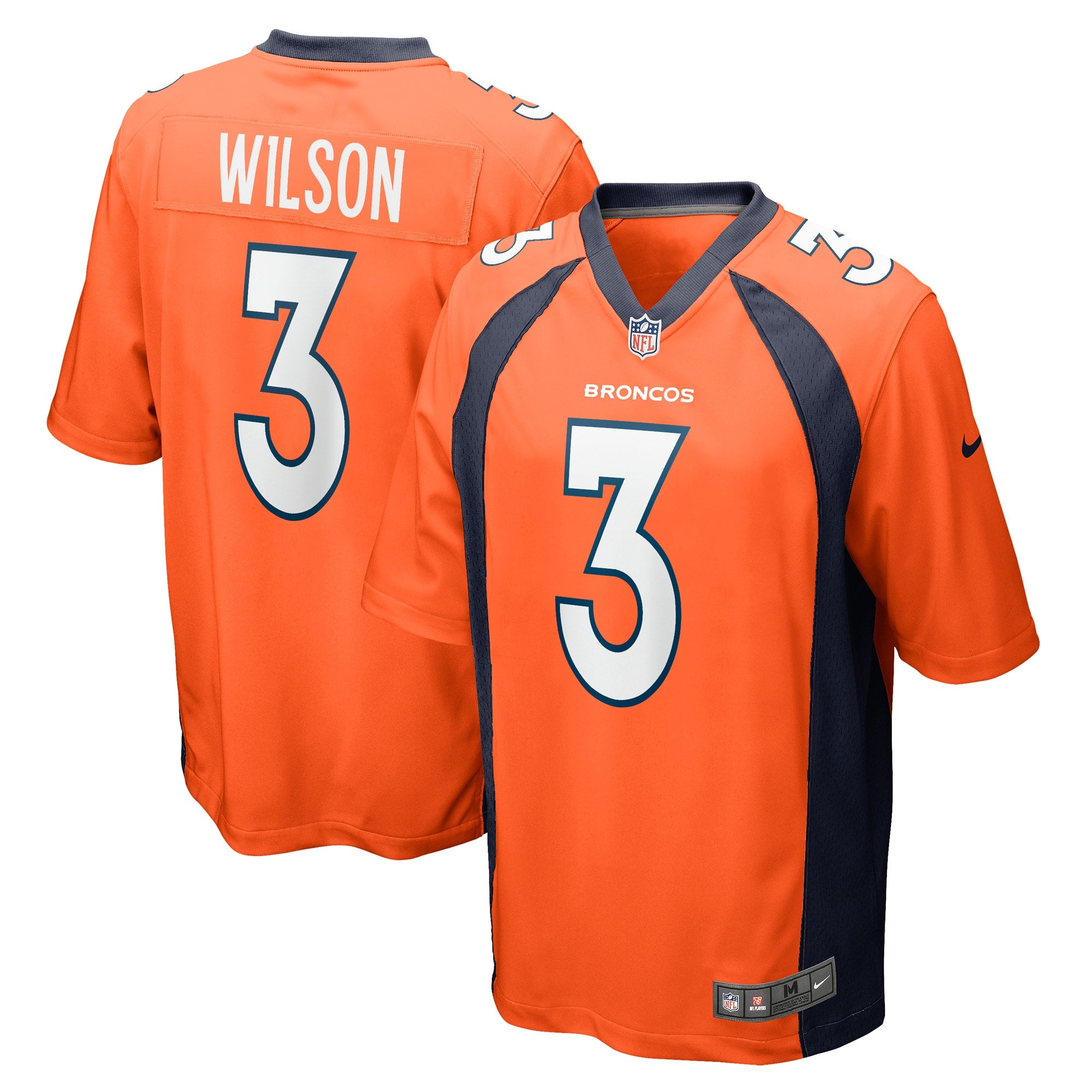 Russell Wilson Denver Broncos Nike Alternate Game Jersey - Navy/Orange/White - Image 5