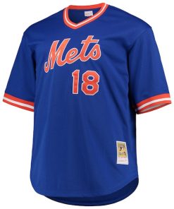 Alternative view of Darryl Strawberry New York Mets Big & Tall Cooperstown Collection Mesh Batting Practice Jersey - Royal