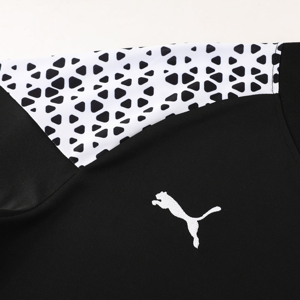 Puma Short Sleeve Training Jersey Set-PD02- Black/White - Image 9